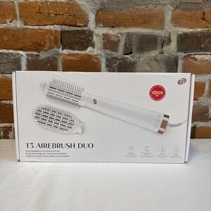 T3 Micro AireBrush Duo Interchangeable Hot Air Blow Dry Brush - White